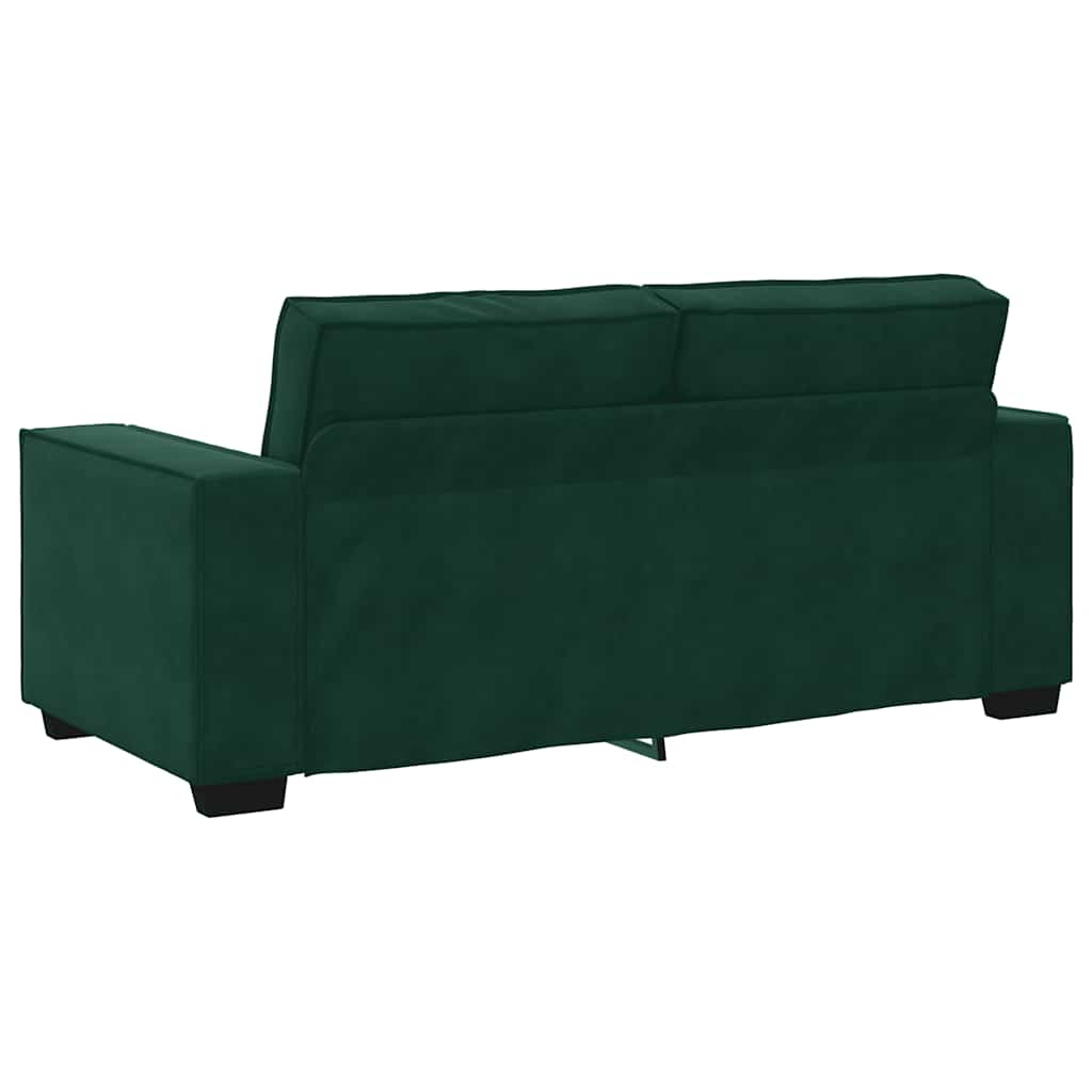Divano a 2 Posti Verde Scuro 180x78x84 cm in Velluto | homemem39