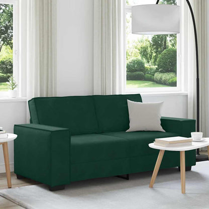 Divano a 2 Posti Verde Scuro 180x78x84 cm in Velluto | homemem39