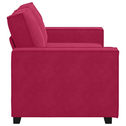 Divano a 2 Posti Rosso Vino 180x78x84 cm in Velluto | homemem39