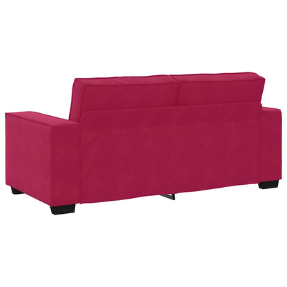 Divano a 2 Posti Rosso Vino 180x78x84 cm in Velluto | homemem39