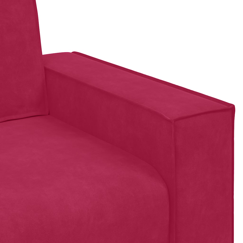Divano a 2 Posti Rosso Vino 180x78x84 cm in Velluto | homemem39