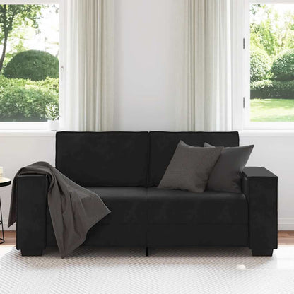 Divano a 2 Posti Nero 180x78x84 cm in Velluto | homemem39