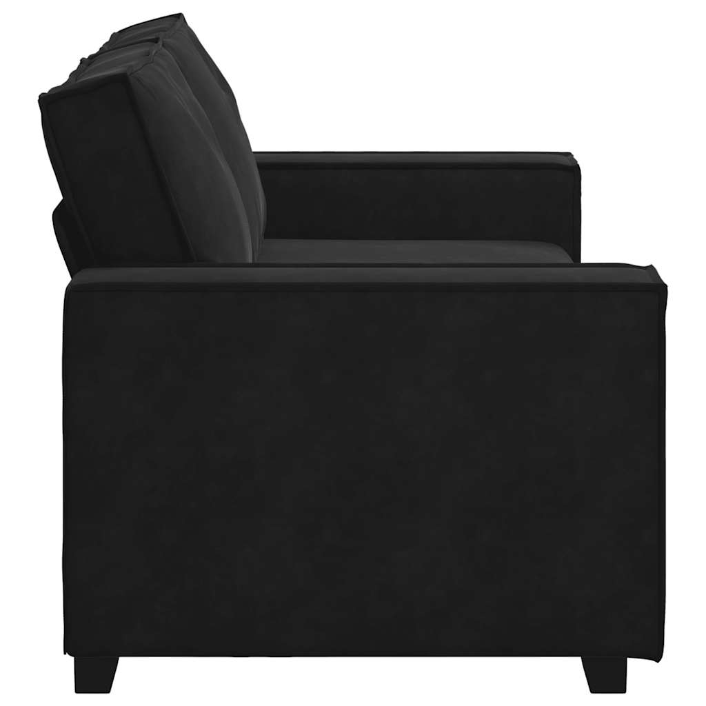 Divano a 2 Posti Nero 180x78x84 cm in Velluto | homemem39