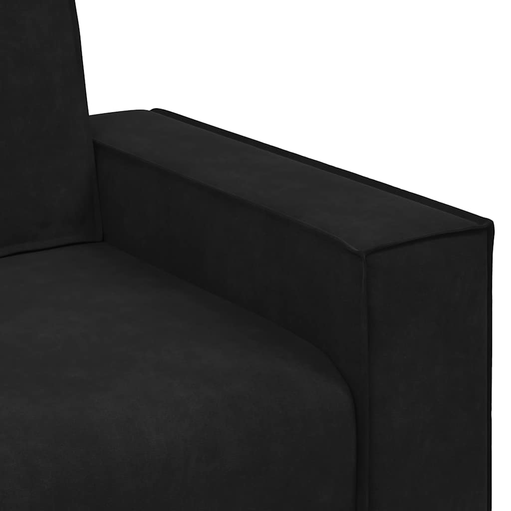 Divano a 2 Posti Nero 180x78x84 cm in Velluto | homemem39