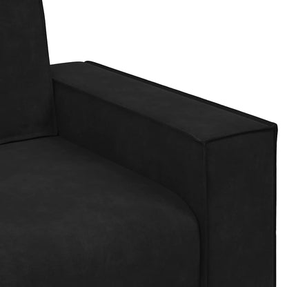 Divano a 2 Posti Nero 180x78x84 cm in Velluto | homemem39