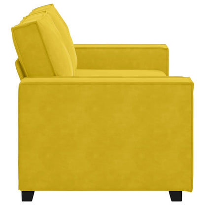 Divano a 2 Posti giallo 180x78x84 cm in Velluto | homemem39