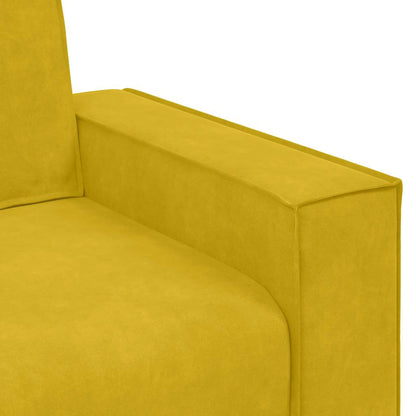 Divano a 2 Posti giallo 180x78x84 cm in Velluto | homemem39
