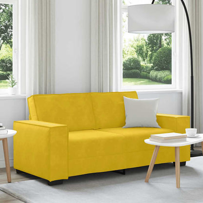 Divano a 2 Posti giallo 180x78x84 cm in Velluto