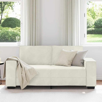 Divano a 2 Posti crema 180x78x84 cm in Velluto | homemem39