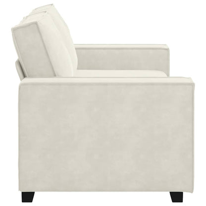 Divano a 2 Posti crema 180x78x84 cm in Velluto | homemem39