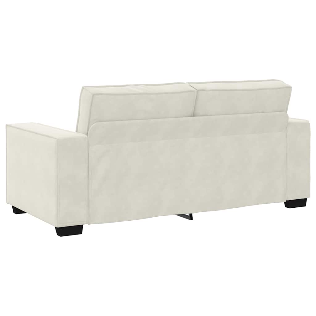 Divano a 2 Posti crema 180x78x84 cm in Velluto | homemem39