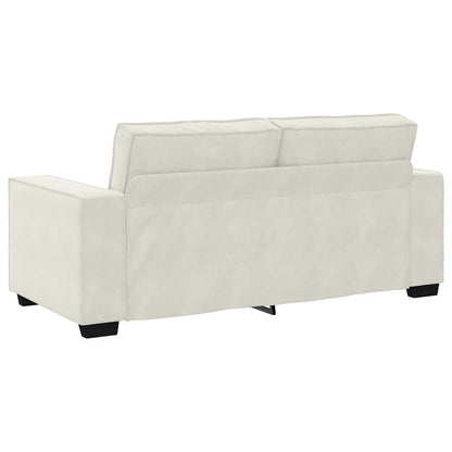 Divano a 2 Posti crema 180x78x84 cm in Velluto | homemem39