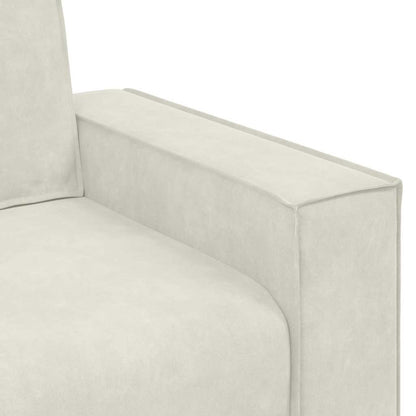 Divano a 2 Posti crema 180x78x84 cm in Velluto | homemem39