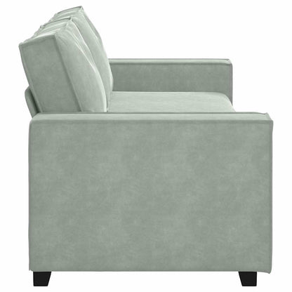 Divano a 3 Posti Grigio Chiaro 220x78x84 cm in Velluto | homemem39
