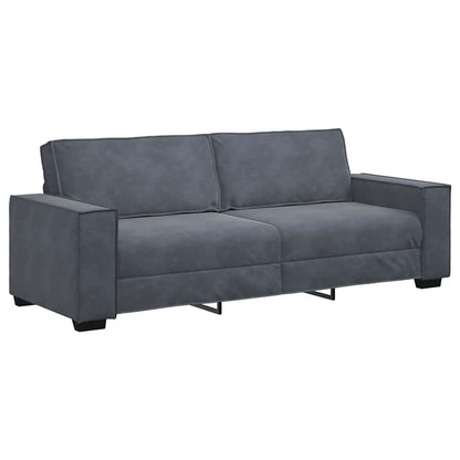 Divano a 3 Posti Grigio Scuro 220x78x84 cm in Velluto | homemem39