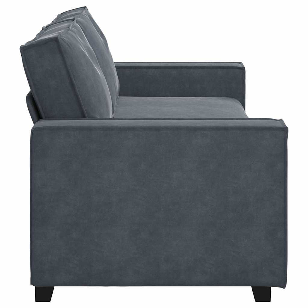 Divano a 3 Posti Grigio Scuro 220x78x84 cm in Velluto | homemem39