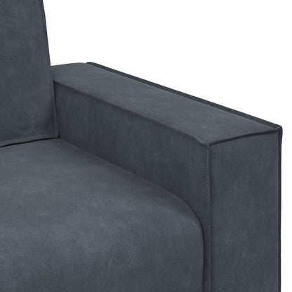 Divano a 3 Posti Grigio Scuro 220x78x84 cm in Velluto | homemem39