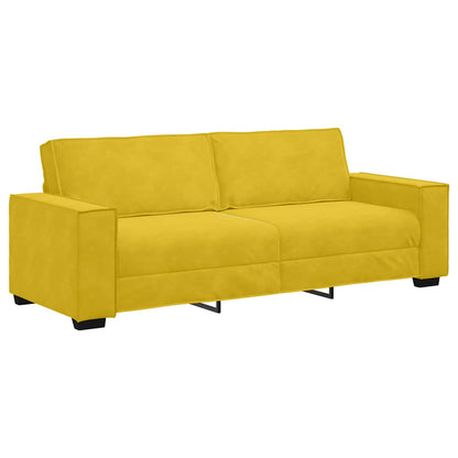 Divano a 3 Posti Giallo 220x78x84 cm in Velluto | homemem39