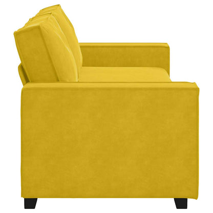 Divano a 3 Posti Giallo 220x78x84 cm in Velluto | homemem39