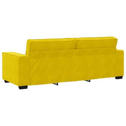 Divano a 3 Posti Giallo 180 cm in Velluto - homemem39