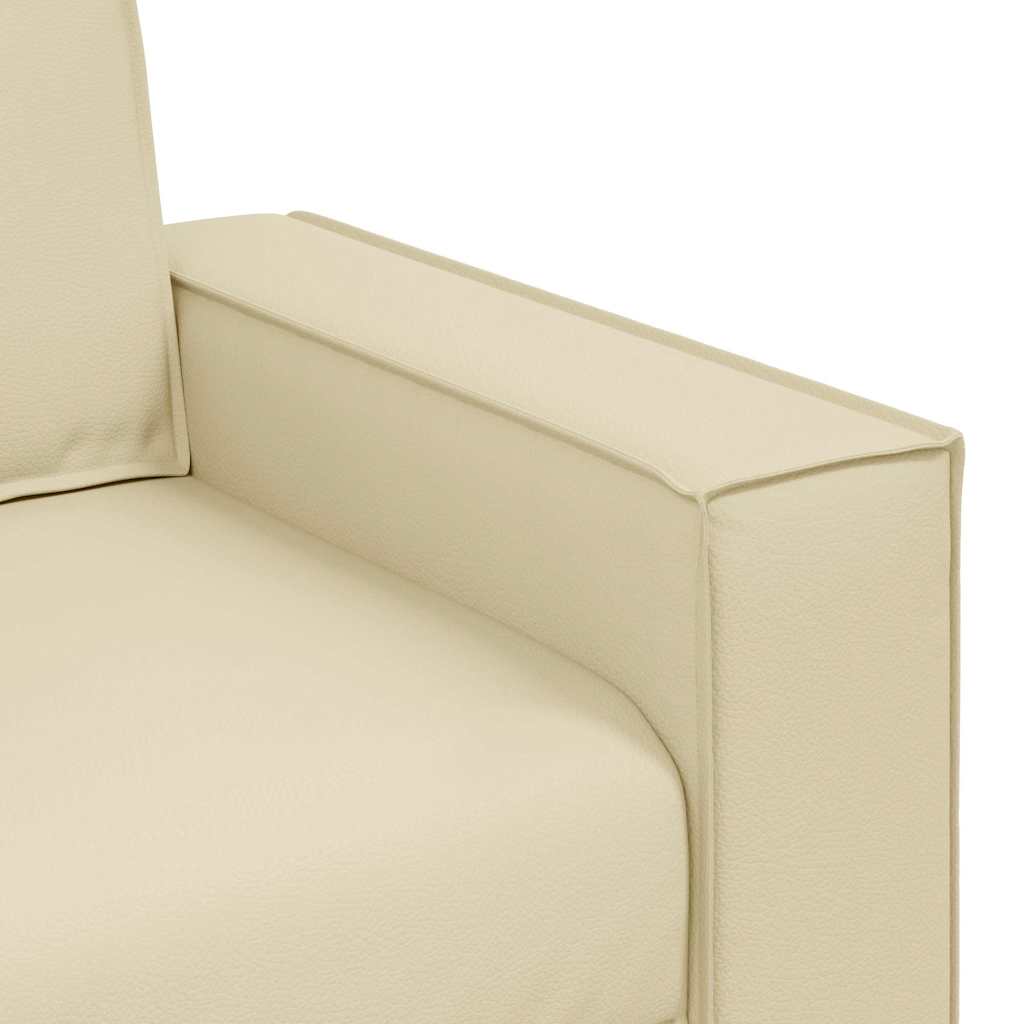 Poltrona Sofa Crema 100 cm Pelle Sintetica | homemem39