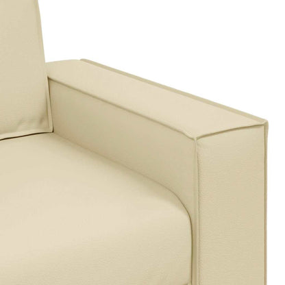Poltrona Sofa Crema 100 cm Pelle Sintetica | homemem39