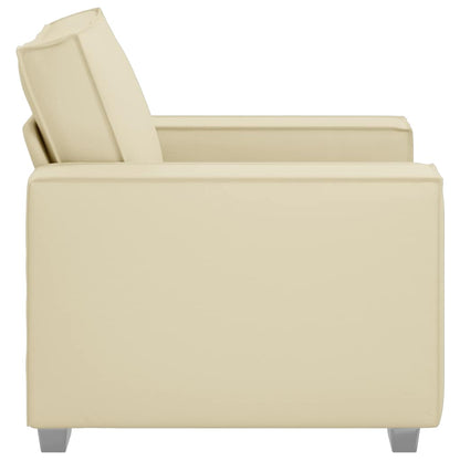 Poltrona Sofa Crema 100 cm Pelle Sintetica | homemem39