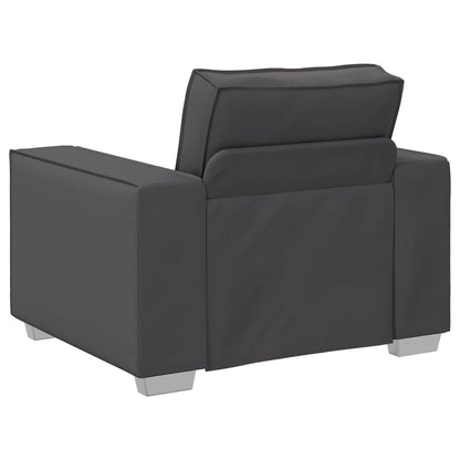 Poltrona Sofa Grigio 100 cm Pelle Sintetica | homemem39