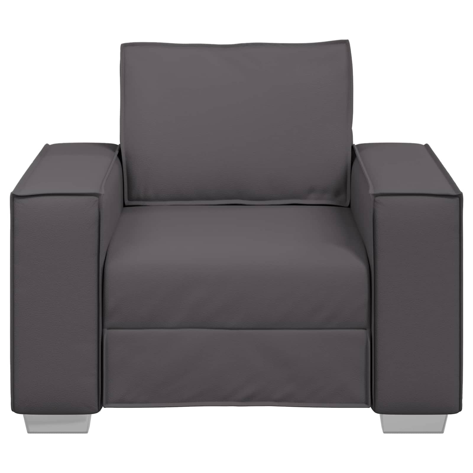 Poltrona Sofa Grigio 100 cm Pelle Sintetica | homemem39