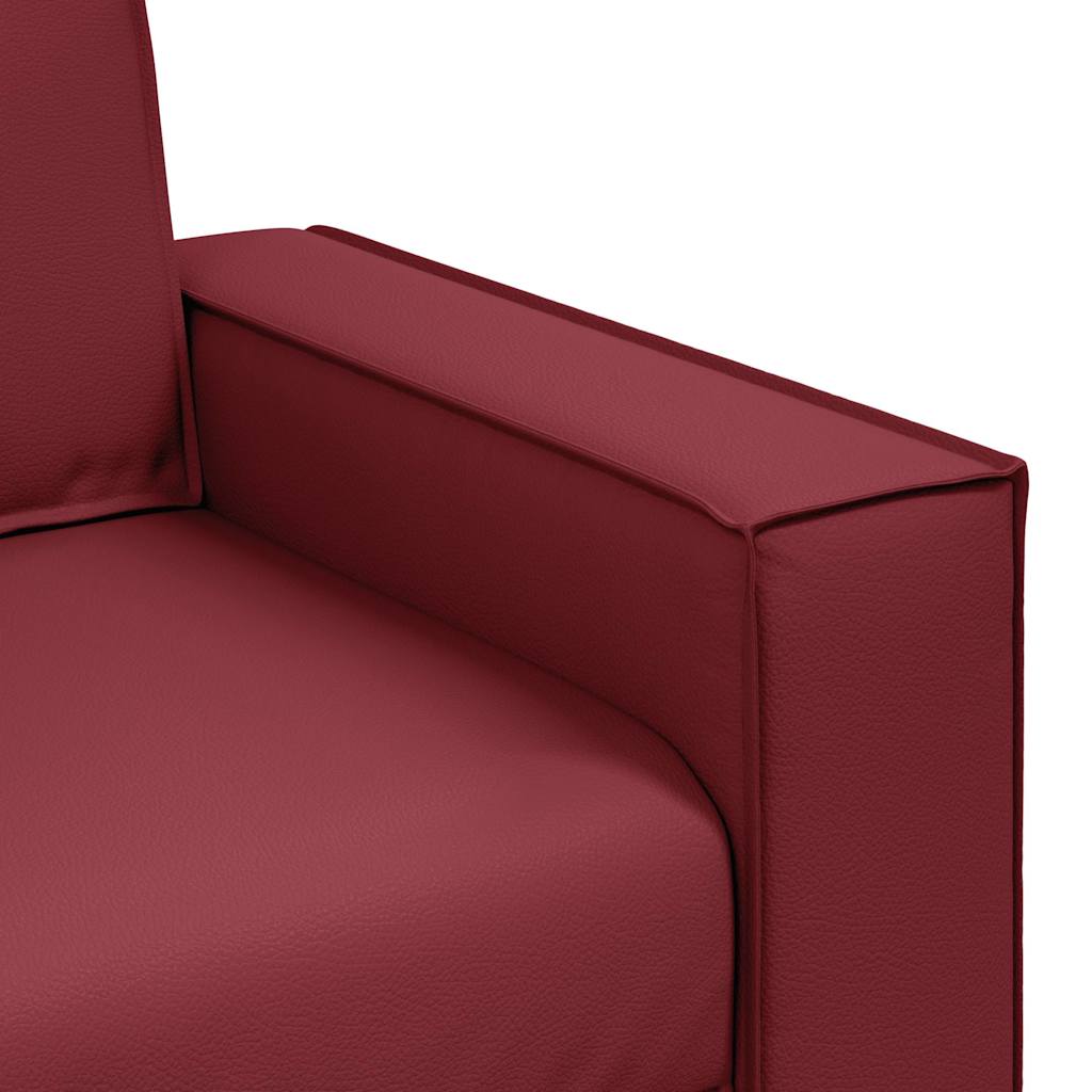 Poltrona Sofa Rosso Vino 100 cm Pelle Sintetica | homemem39