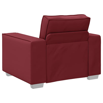 Poltrona Sofa Rosso Vino 100 cm Pelle Sintetica | homemem39