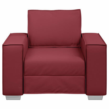 Poltrona Sofa Rosso Vino 100 cm Pelle Sintetica | homemem39