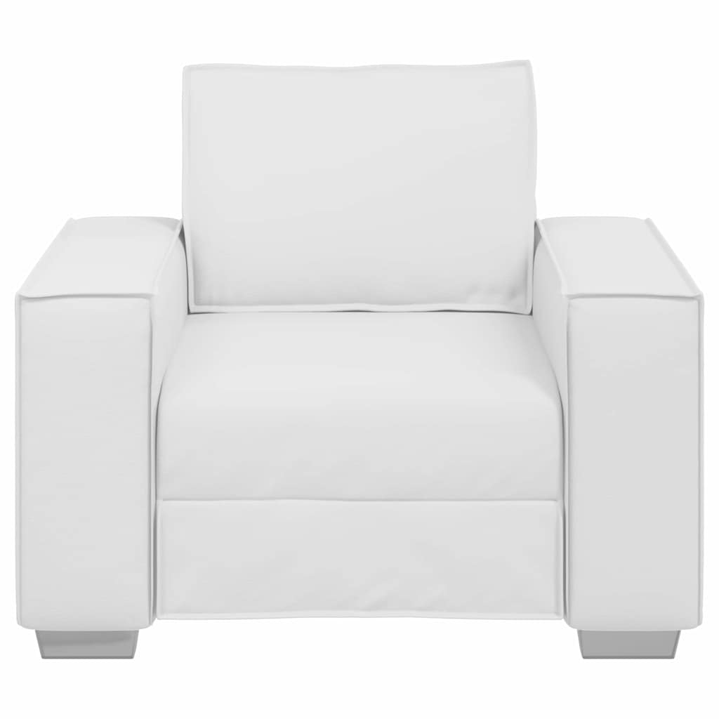 Poltrona Sofa Bianco 100 cm Pelle Sintetica | homemem39