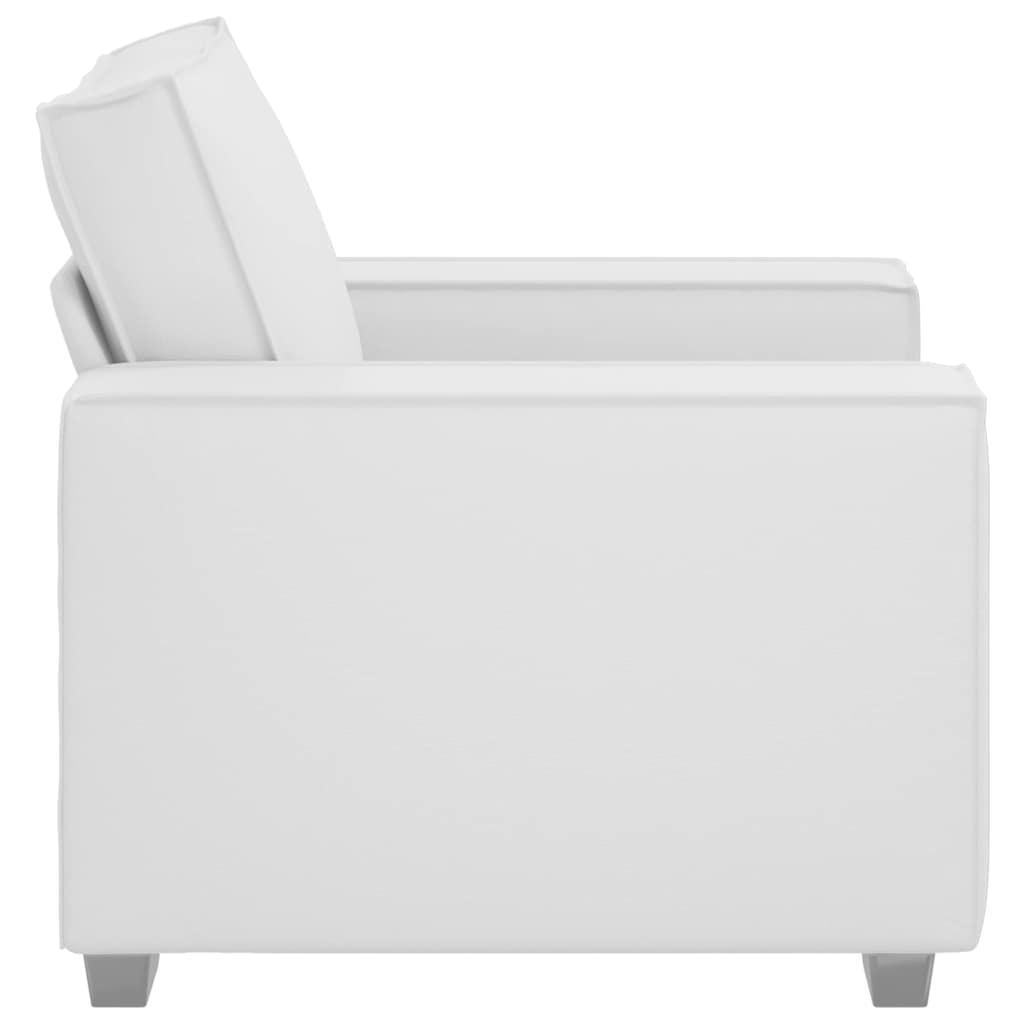 Poltrona Sofa Bianco 100 cm Pelle Sintetica | homemem39