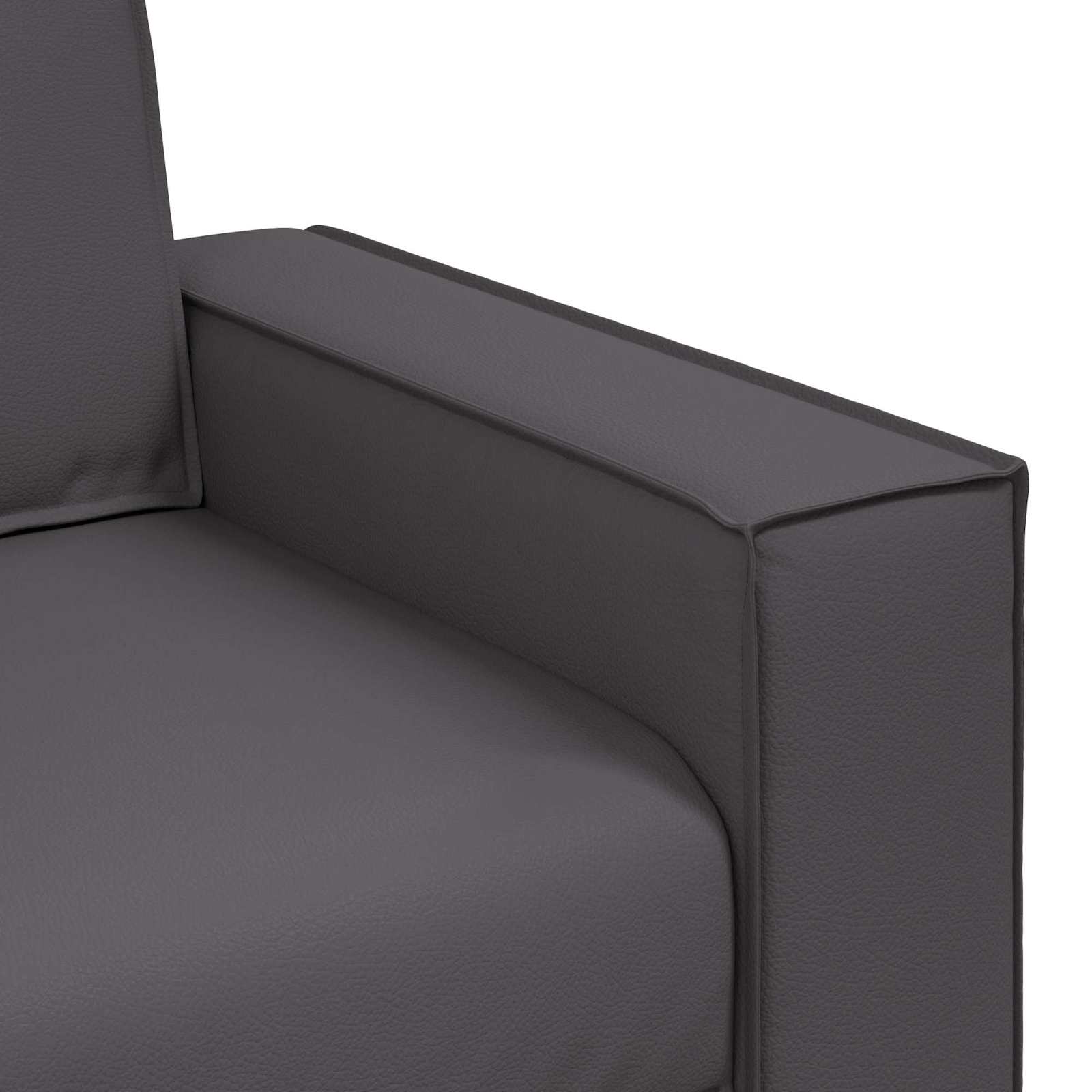 Divano a due posti Grigio 160 cm Pelle Sintetica | homemem39