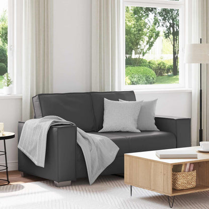 Divano a due posti Grigio 160 cm Pelle Sintetica | homemem39