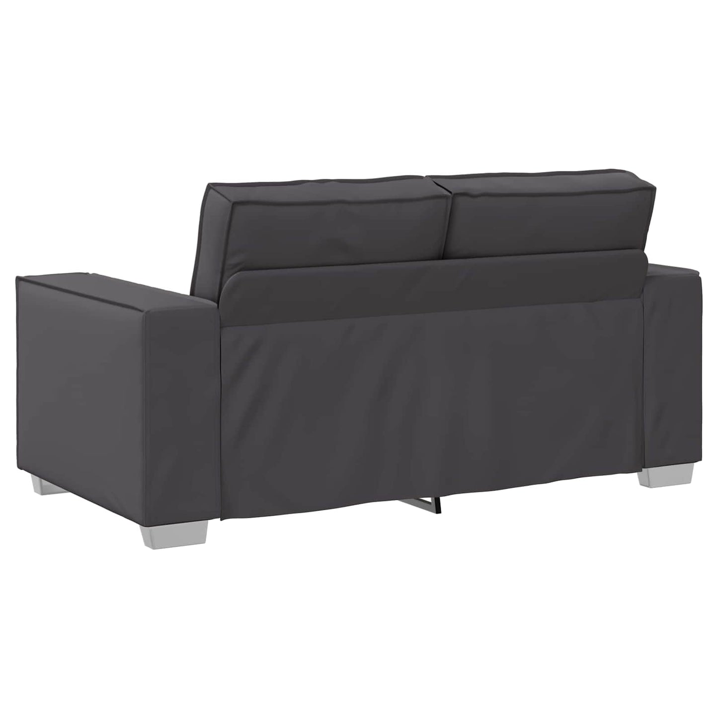Divano a due posti Grigio 160 cm Pelle Sintetica | homemem39