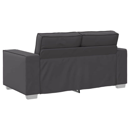 Divano a due posti Grigio 160 cm Pelle Sintetica | homemem39