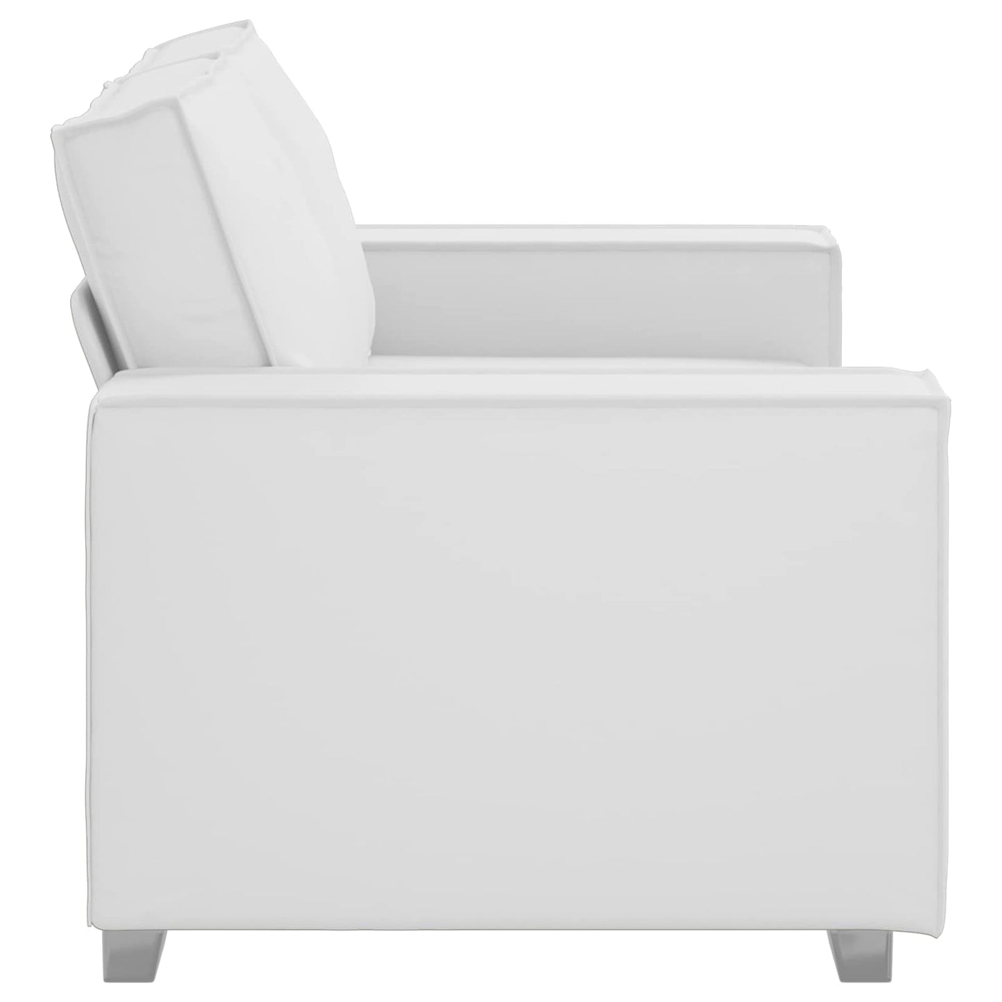 Divano a due posti Bianco 160 cm Pelle Sintetica | homemem39