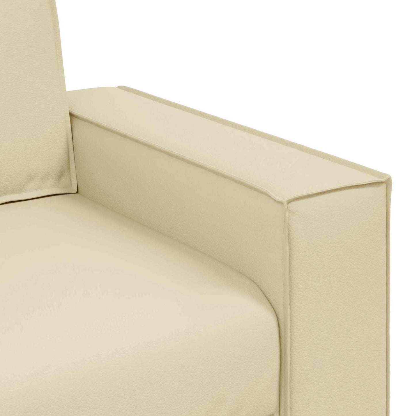 Divano a due posti Crema 180 cm Pelle Sintetica | homemem39