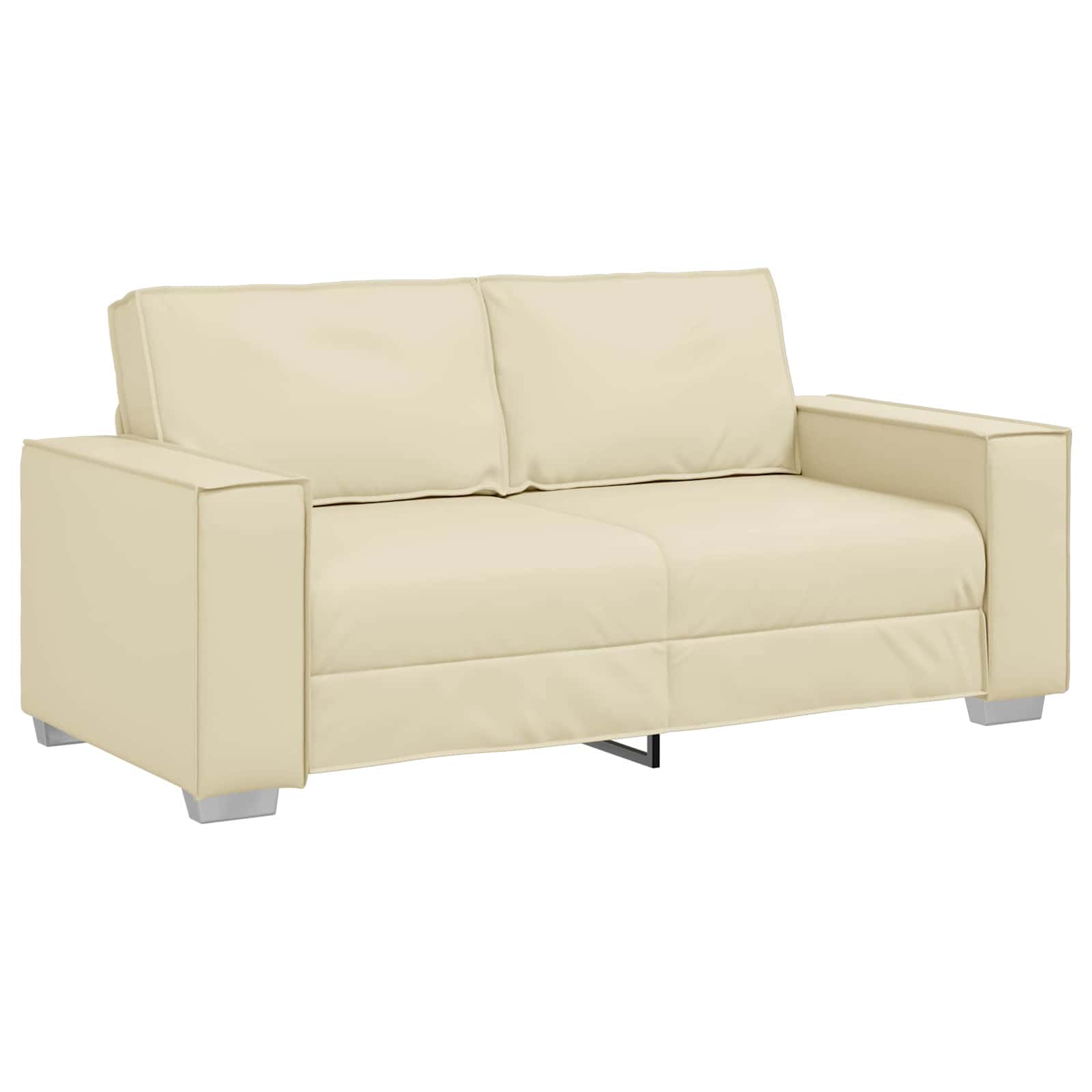 Divano a due posti Crema 180 cm Pelle Sintetica | homemem39