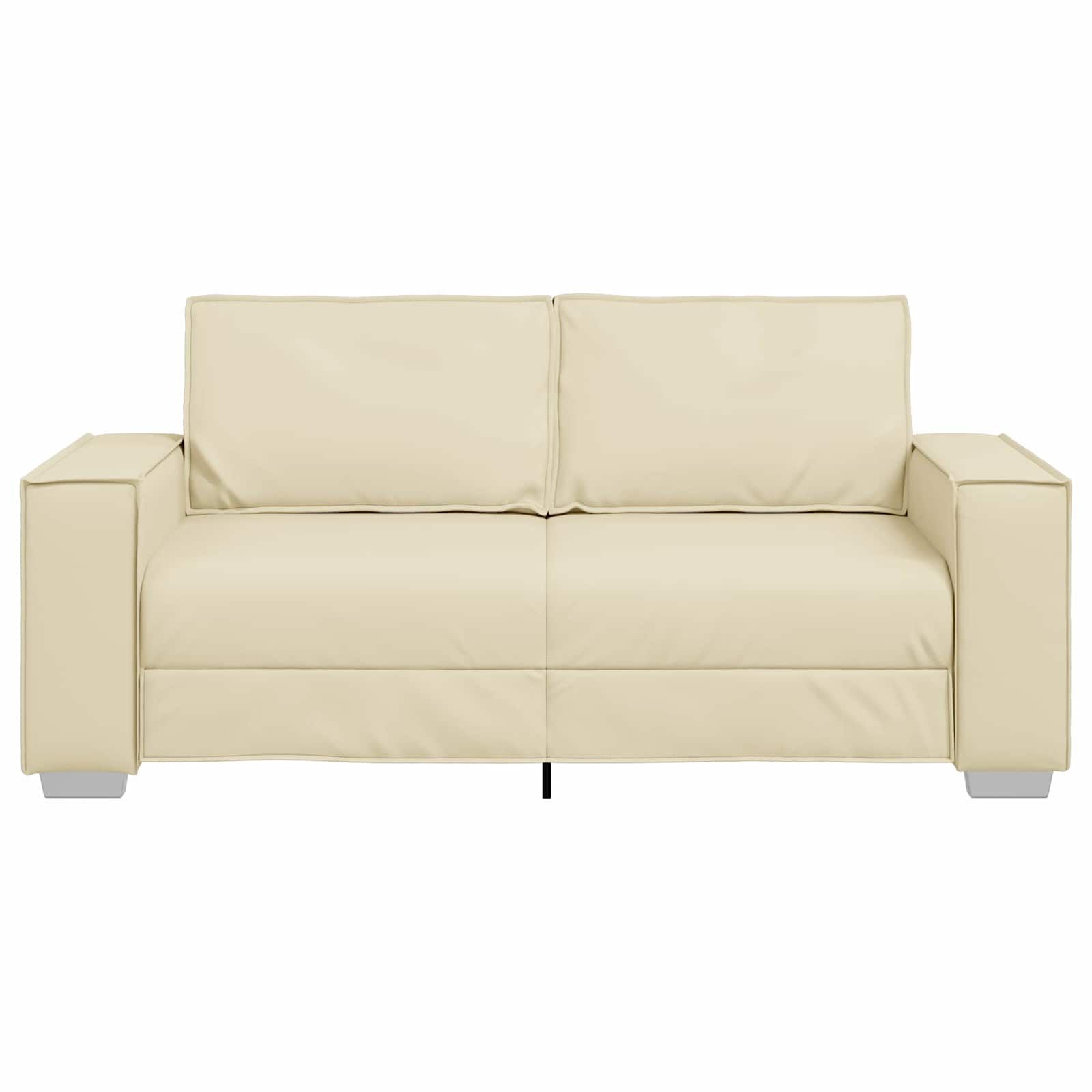 Divano a due posti Crema 180 cm Pelle Sintetica | homemem39