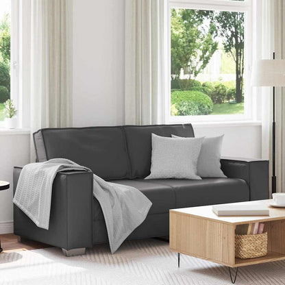 Divano a due posti Grigio 180 cm Pelle Sintetica | homemem39