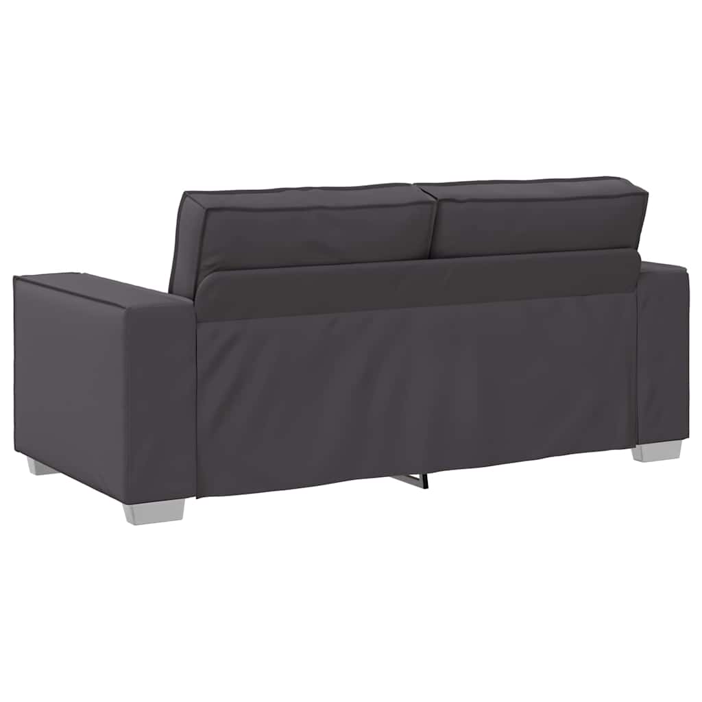 Divano a due posti Grigio 180 cm Pelle Sintetica | homemem39