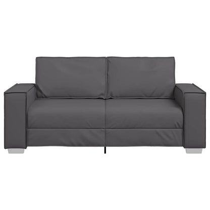 Divano a due posti Grigio 180 cm Pelle Sintetica | homemem39