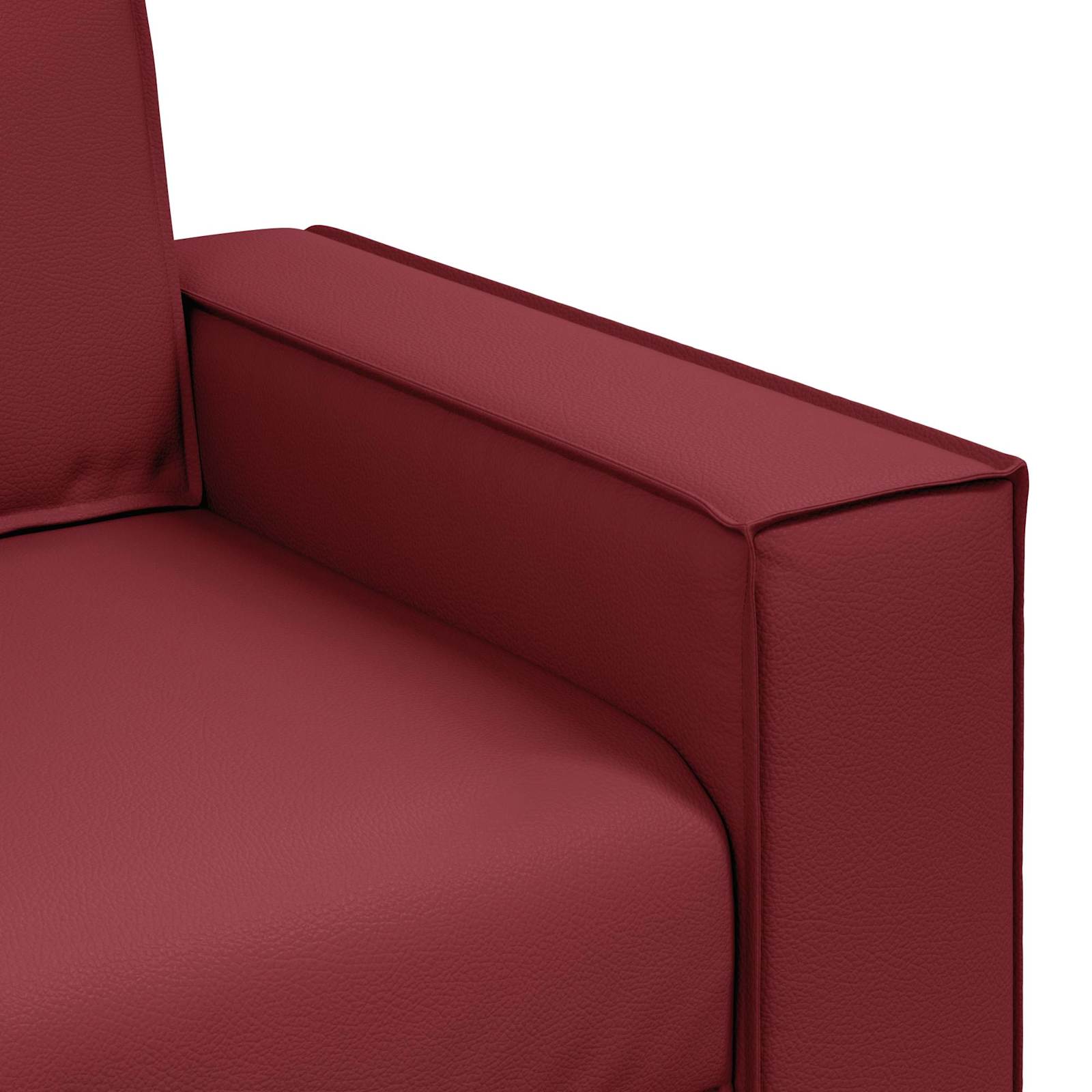 Divano a due posti Rosso Vino 180 cm Pelle Sintetica | homemem39