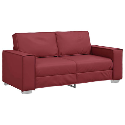 Divano a due posti Rosso Vino 180 cm Pelle Sintetica | homemem39