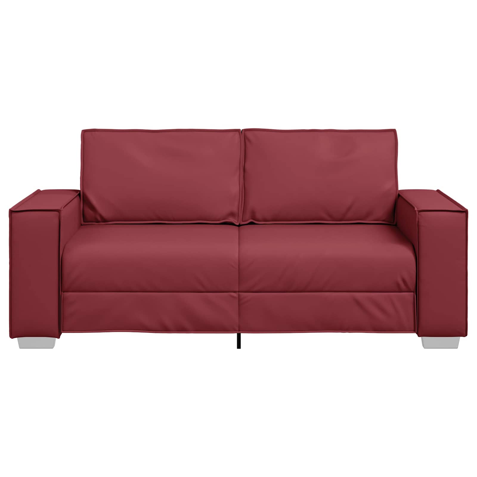 Divano a due posti Rosso Vino 180 cm Pelle Sintetica | homemem39
