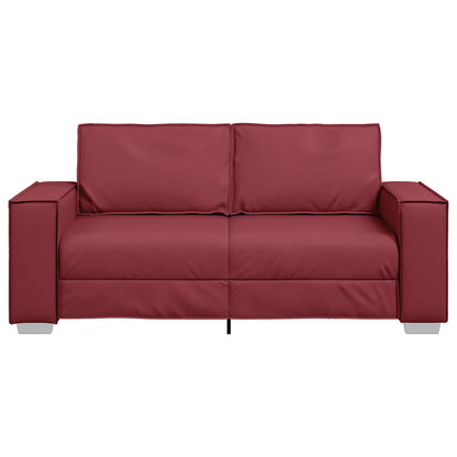 Divano a due posti Rosso Vino 180 cm Pelle Sintetica | homemem39