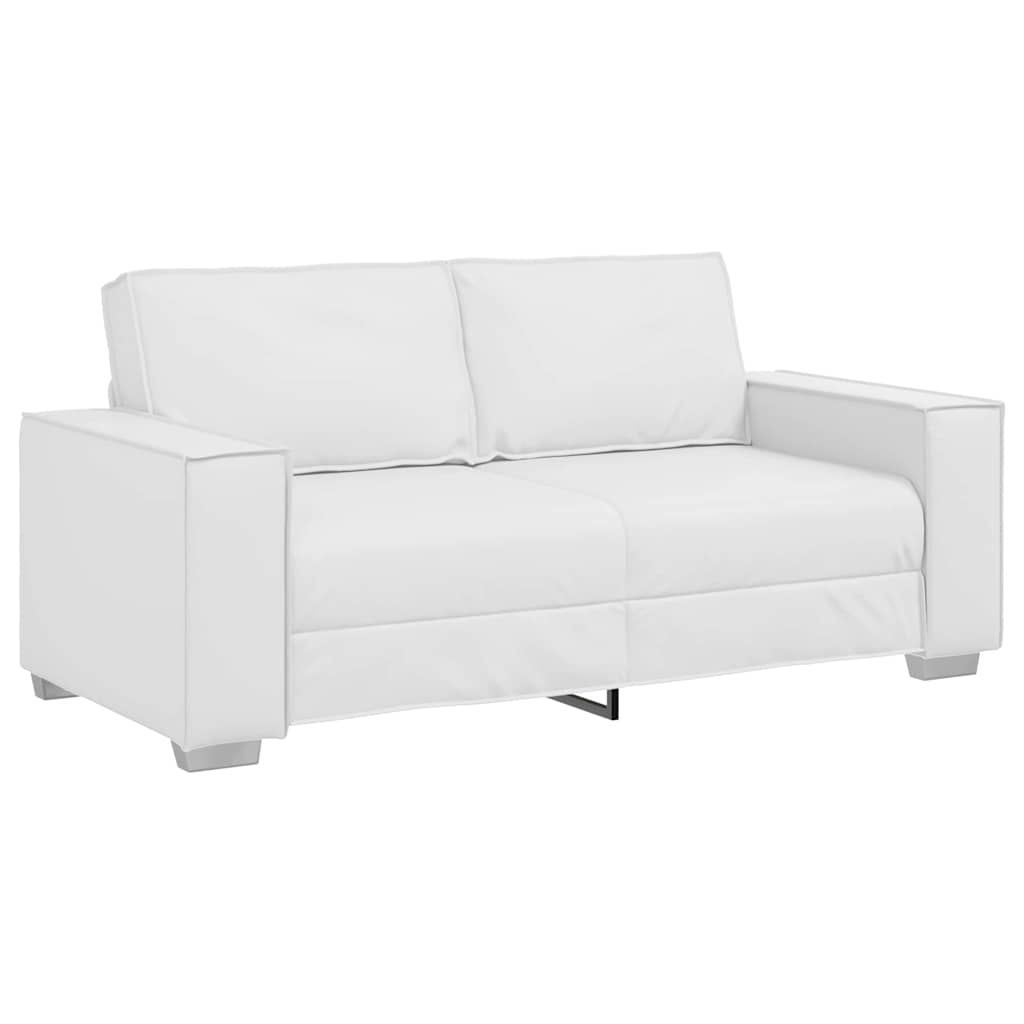 Divano a due posti Bianco 180 cm Pelle Sintetica | homemem39